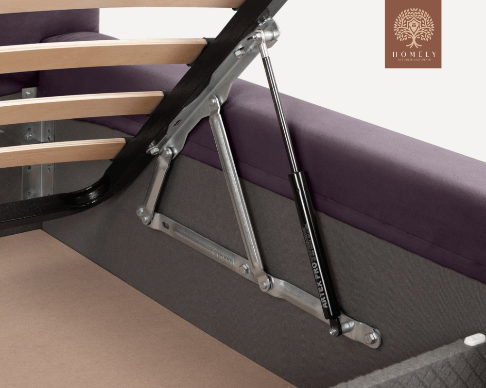 RISER | LIT DOUBLE EN TISSU ANTI-TACHES CAPITONNÉ