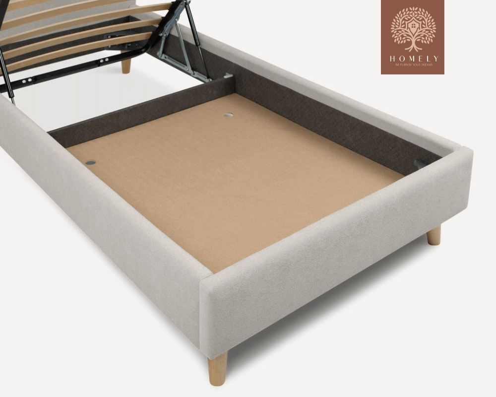 LIGHTSEY | LIT EN TISSU ANTI-TACHES CAPITONNÉ AVEC SOMMIER COFFRE