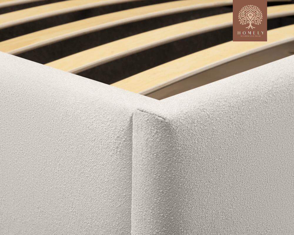 ADONA | LIT DOUBLE EN TISSU ANTI-TACHES CAPITONNÉ