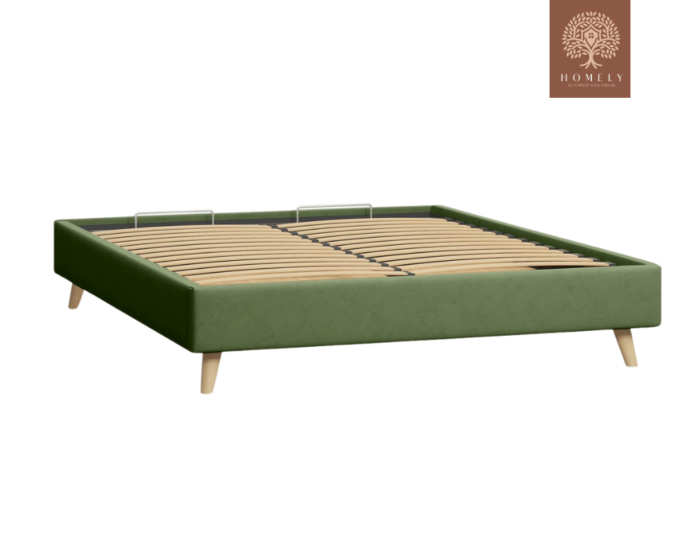 BRAN | LIT DOUBLE EN TISSU ANTI-TACHES CAPITONNÉ