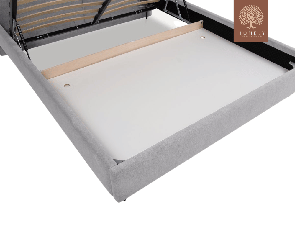 EBIE | LIT DOUBLE EN TISSU ANTI-TACHES CAPITONNÉ