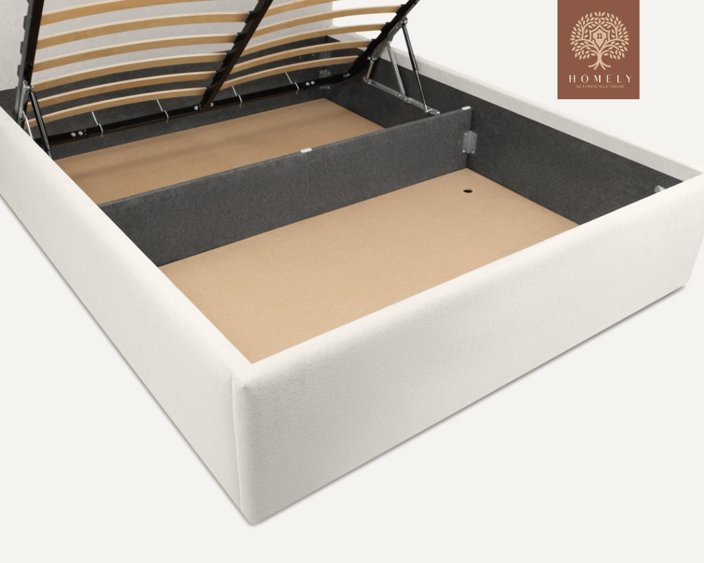 ADONA | LIT DOUBLE EN TISSU ANTI-TACHES CAPITONNÉ