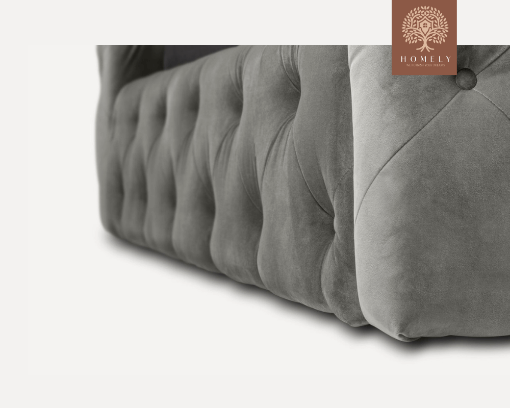 FIORI | LIT DOUBLE EN TISSU ANTI-TACHES CAPITONNÉ AVEC SOMMIER COFFRE