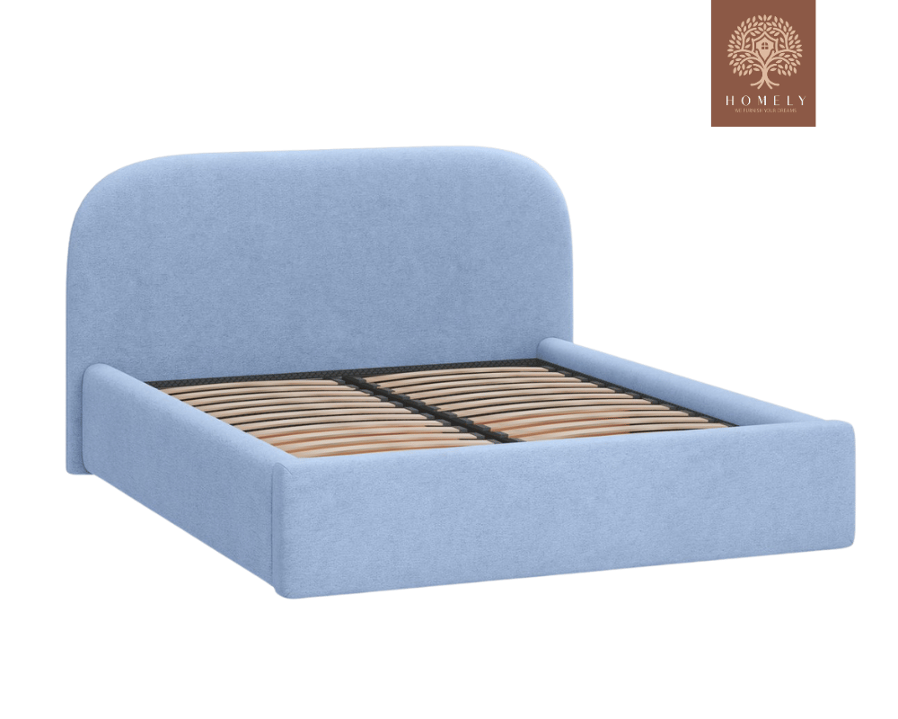 KEVI | LIT DOUBLE EN TISSU ANTI-TACHES CAPITONNÉ