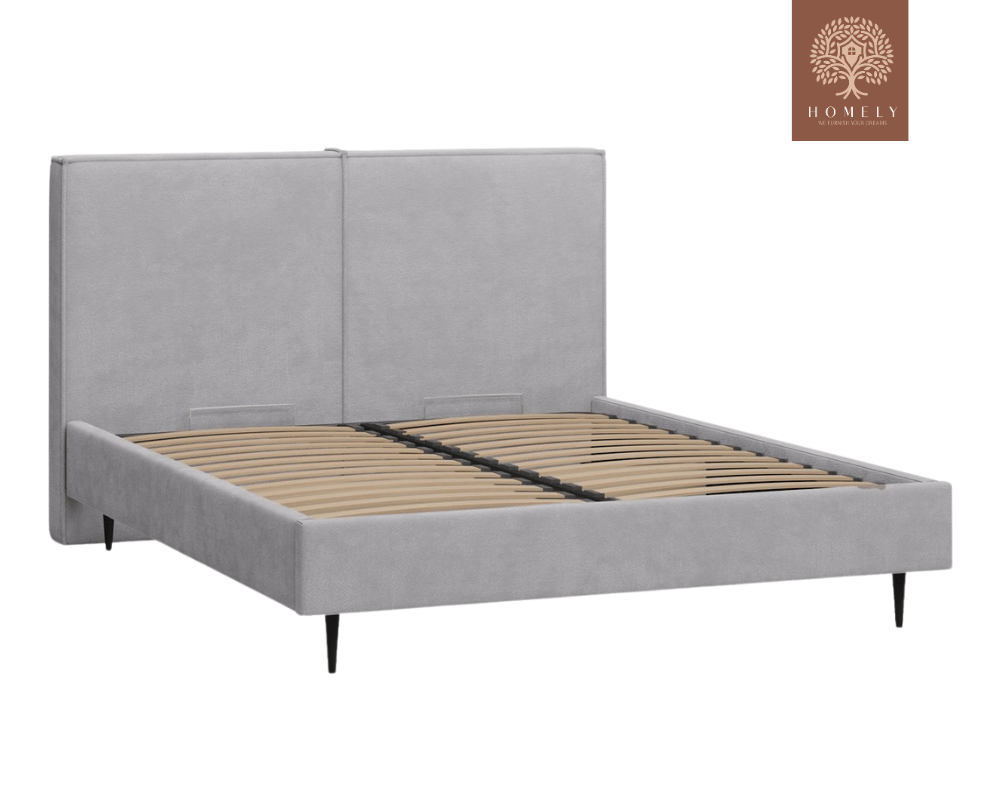 EBIE | LIT DOUBLE EN TISSU ANTI-TACHES CAPITONNÉ