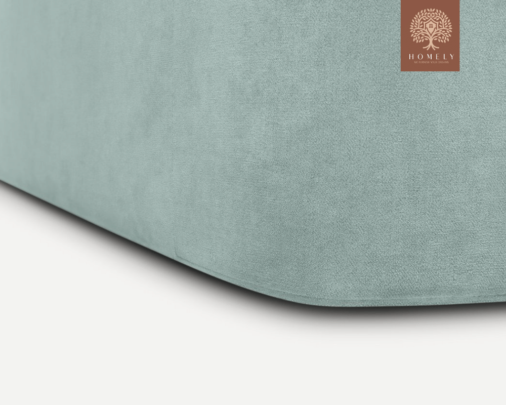 DALTI | LIT DOUBLE EN TISSU ANTI-TACHES CAPITONNÉ