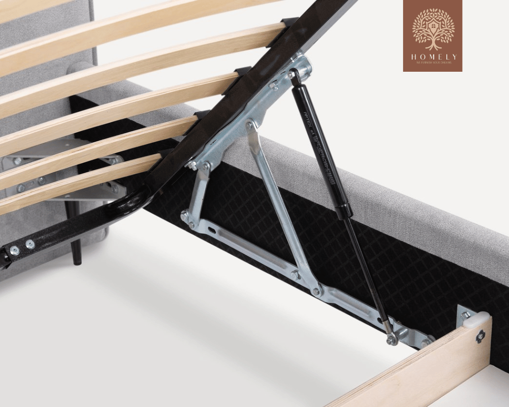 EBIE | LIT DOUBLE EN TISSU ANTI-TACHES CAPITONNÉ