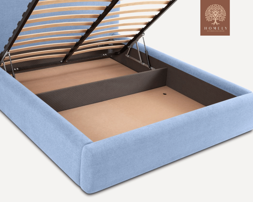 KEVI | LIT DOUBLE EN TISSU ANTI-TACHES CAPITONNÉ