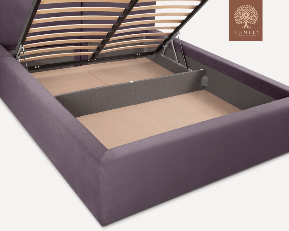 RISER | LIT DOUBLE EN TISSU ANTI-TACHES CAPITONNÉ