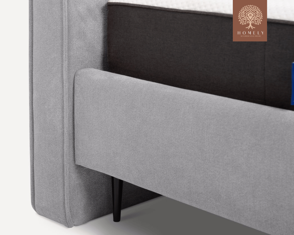 EBIE | LIT DOUBLE EN TISSU ANTI-TACHES CAPITONNÉ