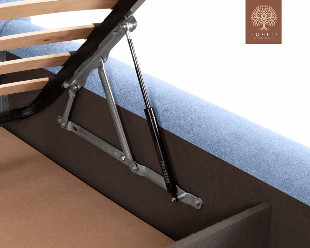 KEVI | LIT DOUBLE EN TISSU ANTI-TACHES CAPITONNÉ