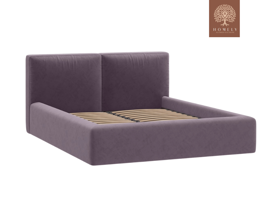 RISER | LIT DOUBLE EN TISSU ANTI-TACHES CAPITONNÉ