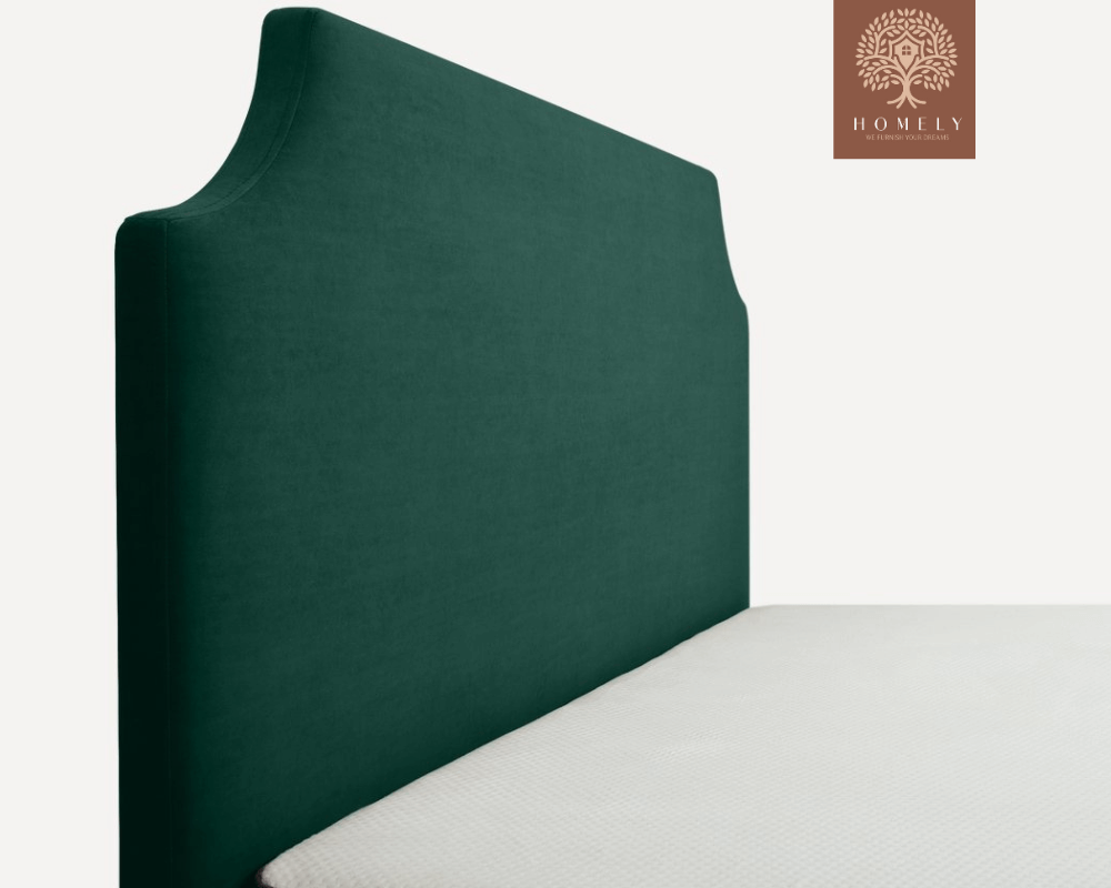 ADONA | LIT DOUBLE EN TISSU ANTI-TACHES CAPITONNÉ AVEC SOMMIER COFFRE