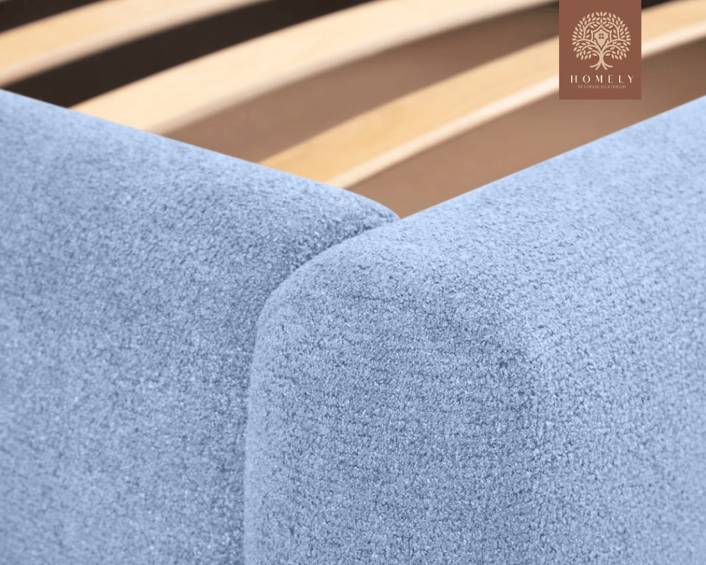 KEVI | LIT DOUBLE EN TISSU ANTI-TACHES CAPITONNÉ