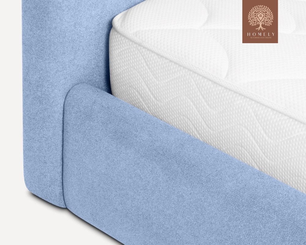 KEVI | LIT DOUBLE EN TISSU ANTI-TACHES CAPITONNÉ