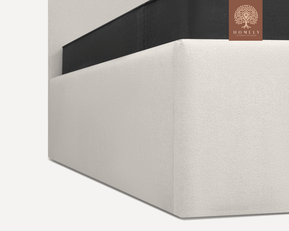 ADONA | LIT DOUBLE EN TISSU ANTI-TACHES CAPITONNÉ