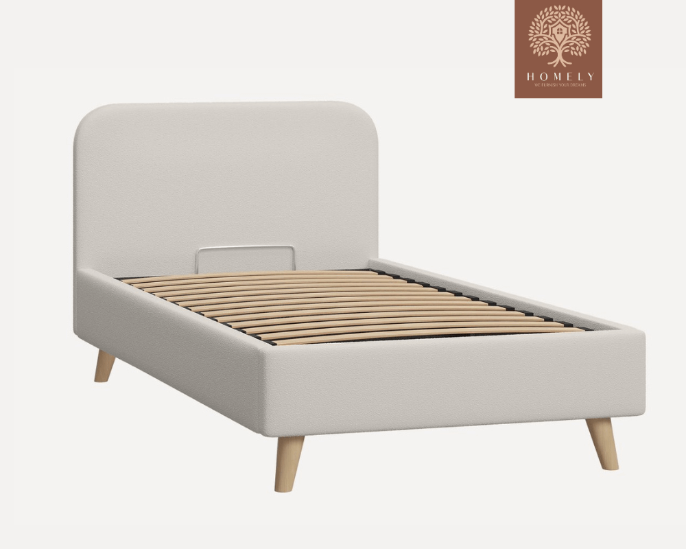 LIGHTSEY | LIT EN TISSU ANTI-TACHES CAPITONNÉ AVEC SOMMIER COFFRE