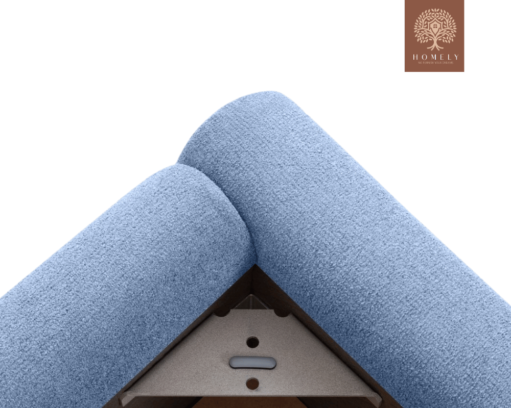 KEVI | LIT DOUBLE EN TISSU ANTI-TACHES CAPITONNÉ