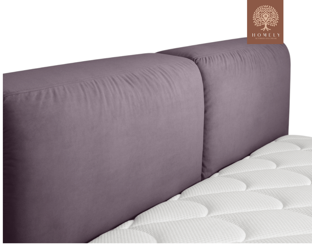 RISER | LIT DOUBLE EN TISSU ANTI-TACHES CAPITONNÉ