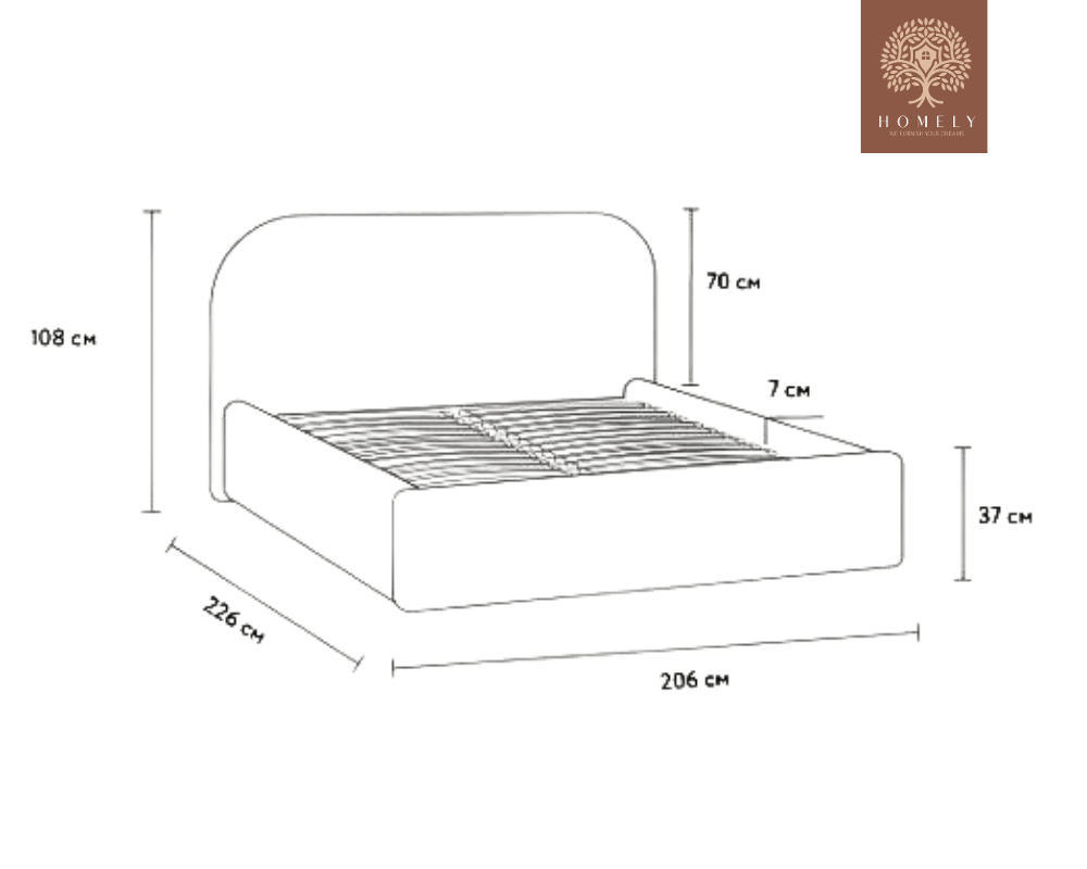 KEVI | LIT DOUBLE EN TISSU ANTI-TACHES CAPITONNÉ