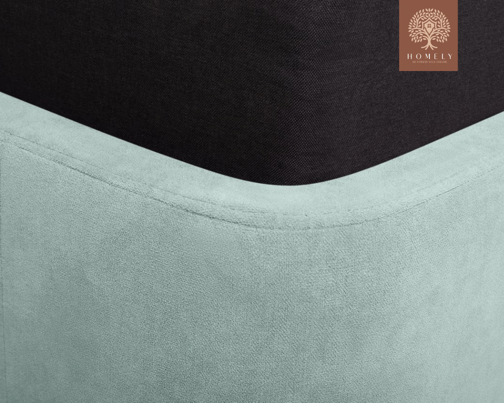 DALTI | LIT DOUBLE EN TISSU ANTI-TACHES CAPITONNÉ