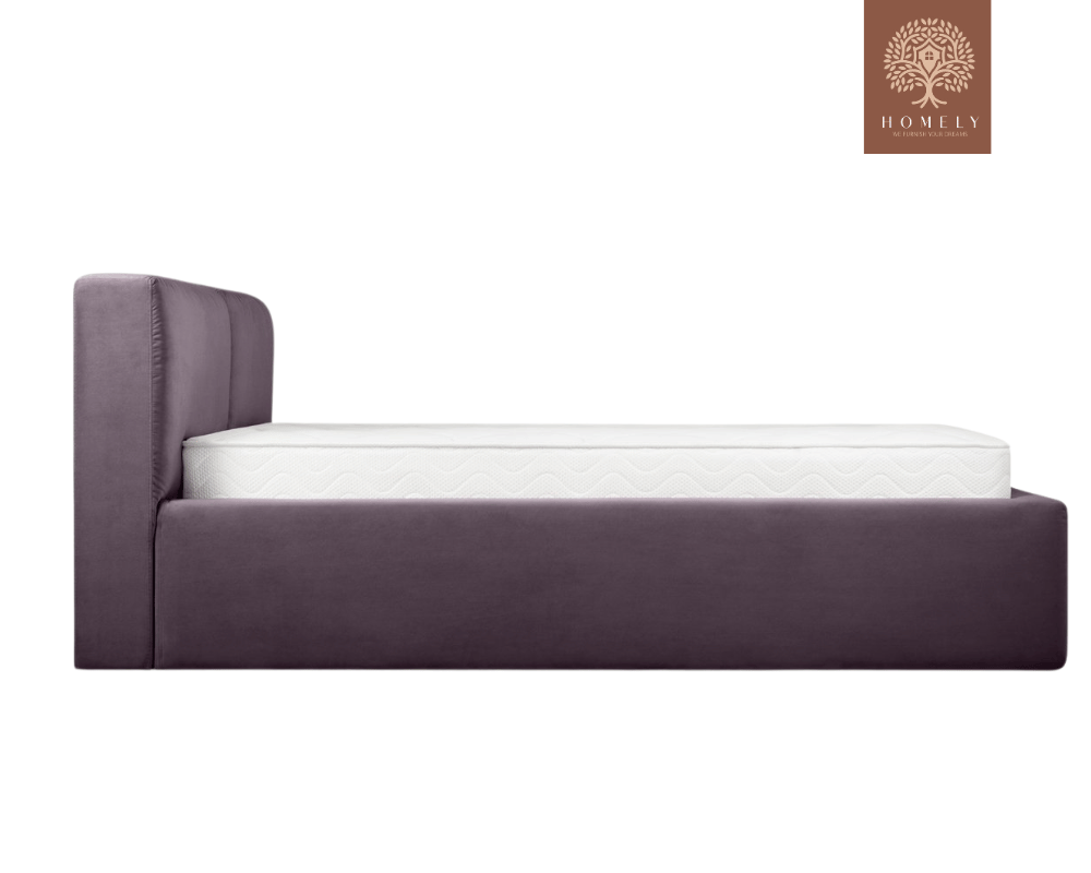 RISER | LIT DOUBLE EN TISSU ANTI-TACHES CAPITONNÉ