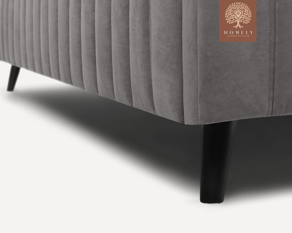 MARKFUL | LIT DOUBLE EN TISSU ANTI-TACHES CAPITONNÉ AVEC SOMMIER COFFRE