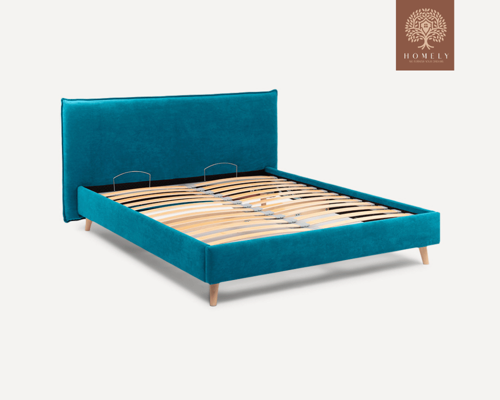 CHIEVO | LIT DOUBLE EN TISSU ANTI-TACHES CAPITONNÉ