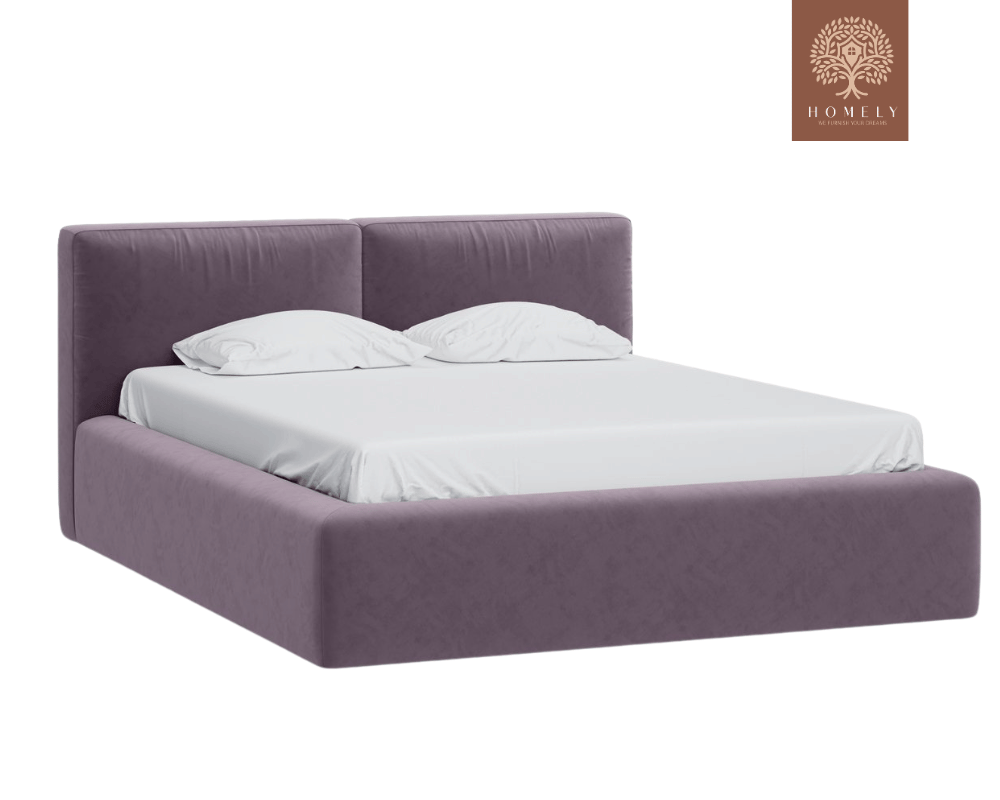 RISER | LIT DOUBLE EN TISSU ANTI-TACHES CAPITONNÉ