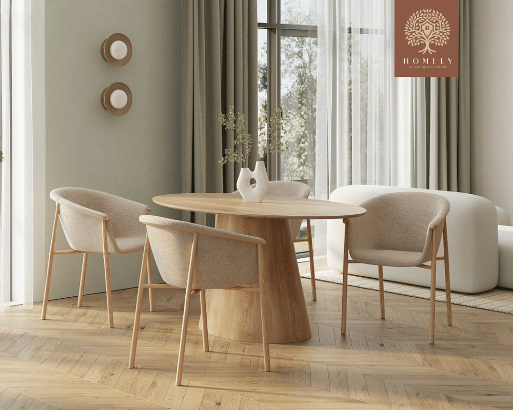 NIXON CHAISE MODERNE CAPITONNÉE EN VELOURS ANTI-TACHE PIEDS EN BOIS ROUGE