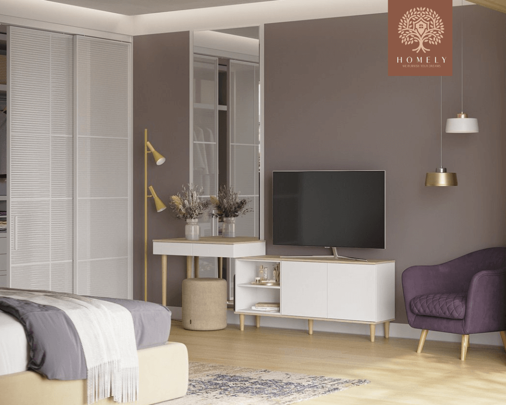 ELWOOD_ENSEMBLE DE MEUBLE TV AVEC BUREAU