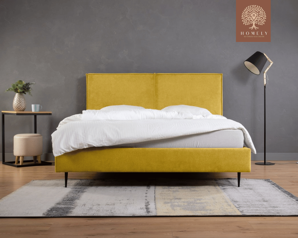 EBIE | LIT DOUBLE EN TISSU ANTI-TACHES CAPITONNÉ