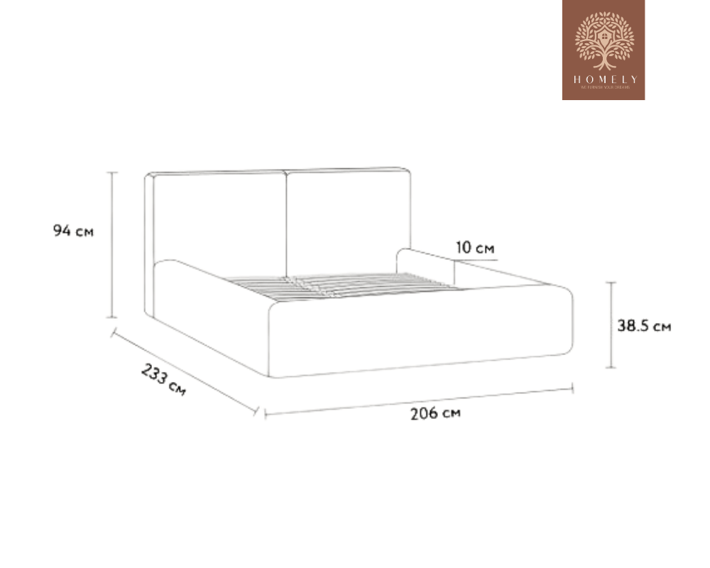 RISER | LIT DOUBLE EN TISSU ANTI-TACHES CAPITONNÉ