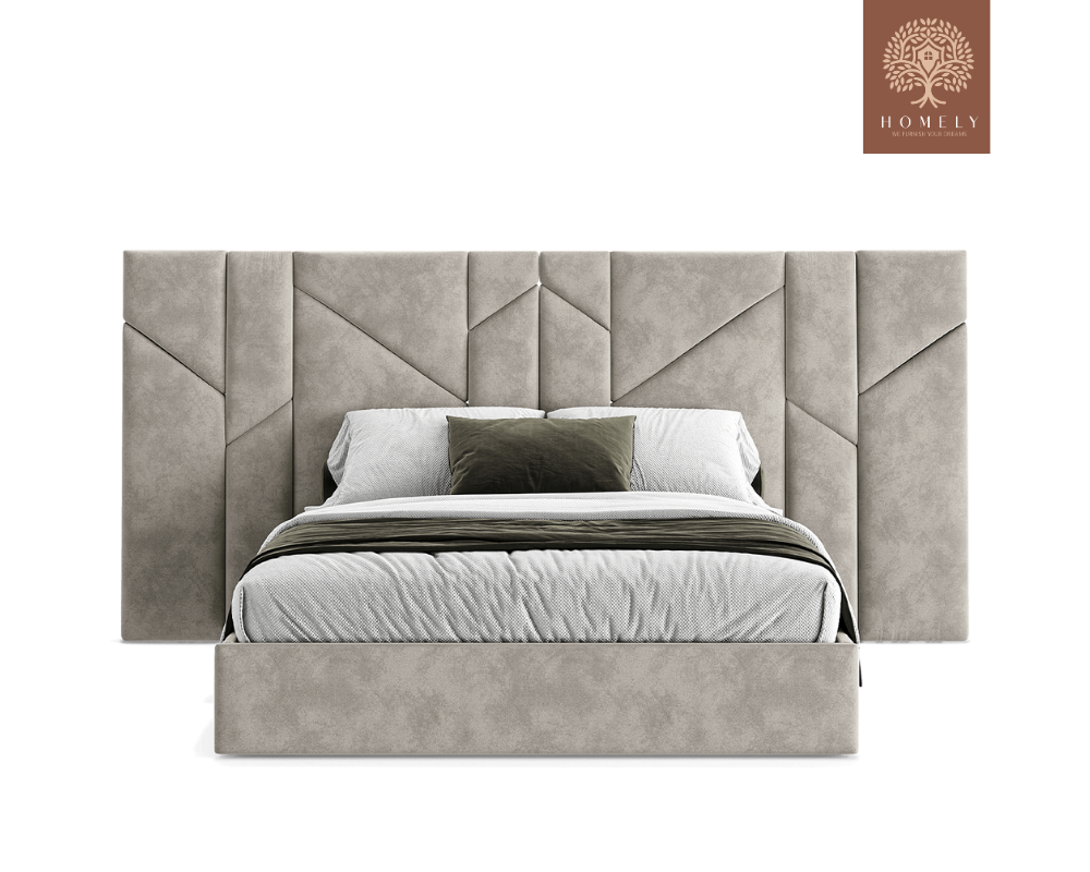 VERSELL  LIT DOUBLE AVEC TETE DE LIT XXL