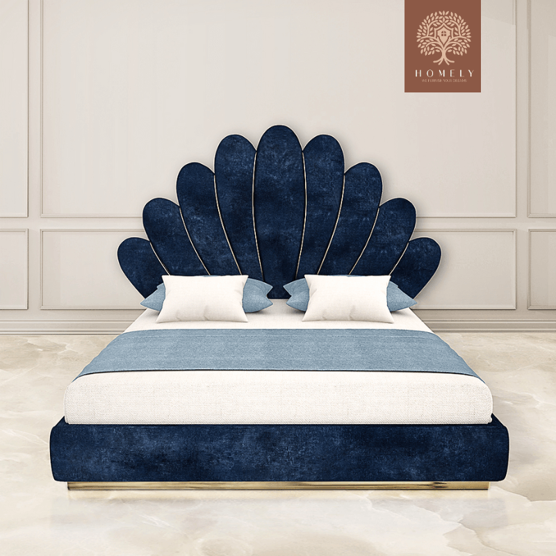 FLOWER| LIT DOUBLE EN TISSU ANTI-TACHES CAPITONNÉ