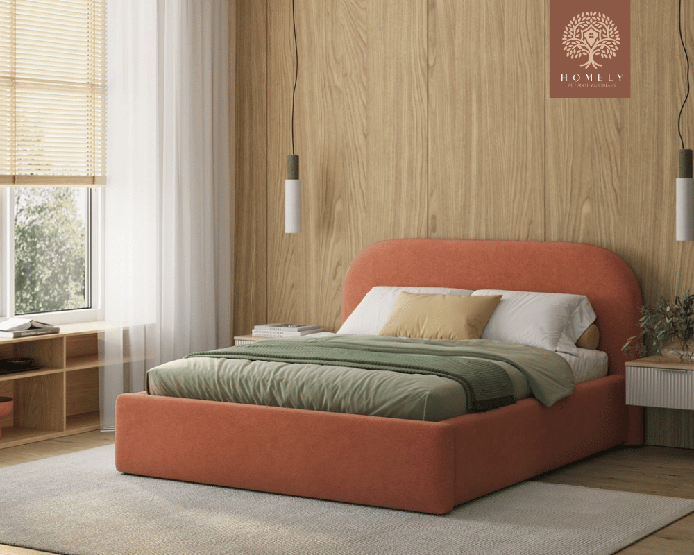 KEVI | LIT DOUBLE EN TISSU ANTI-TACHES CAPITONNÉ