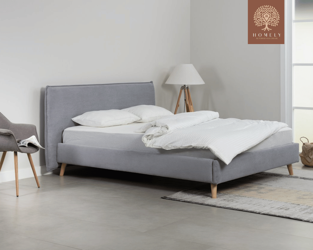 CHIEVO | LIT DOUBLE EN TISSU ANTI-TACHES CAPITONNÉ