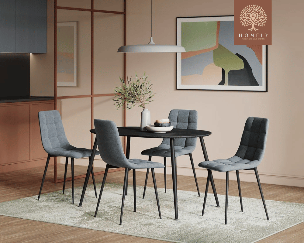 DWEN CHAISE  MODERNE CAPITONNÉE EN VELOURS ANTI-TACHE PIEDS EN METAL