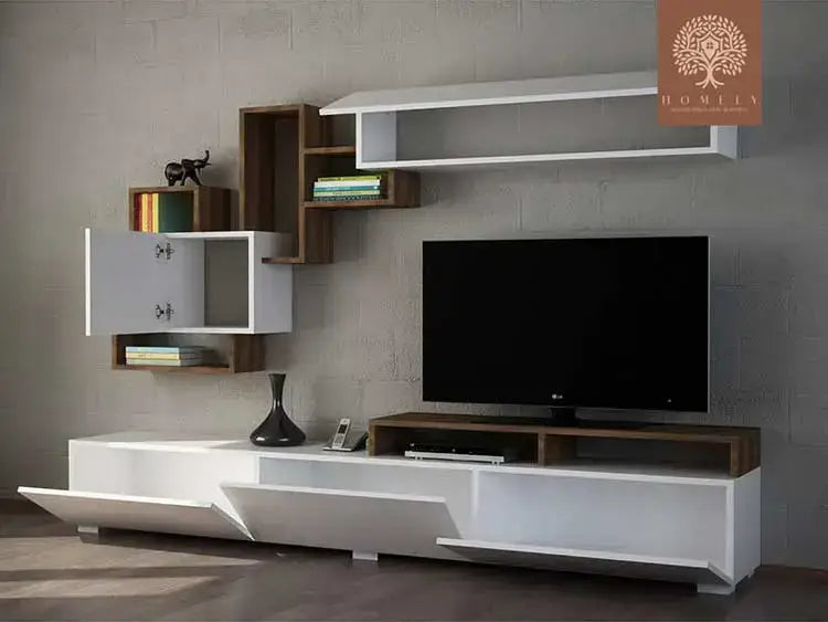 PACK PROMO I MEUBLE TV+TABLE BASSE MODERNE GARTUITE - Homely