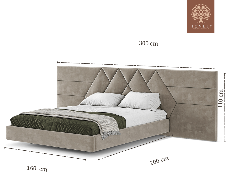 KENZO LIT DOUBLE AVEC TETE DE LIT XXL