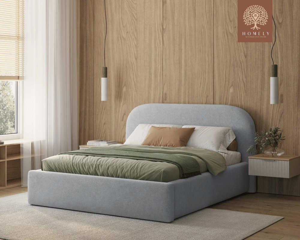 KEVI | LIT DOUBLE EN TISSU ANTI-TACHES CAPITONNÉ