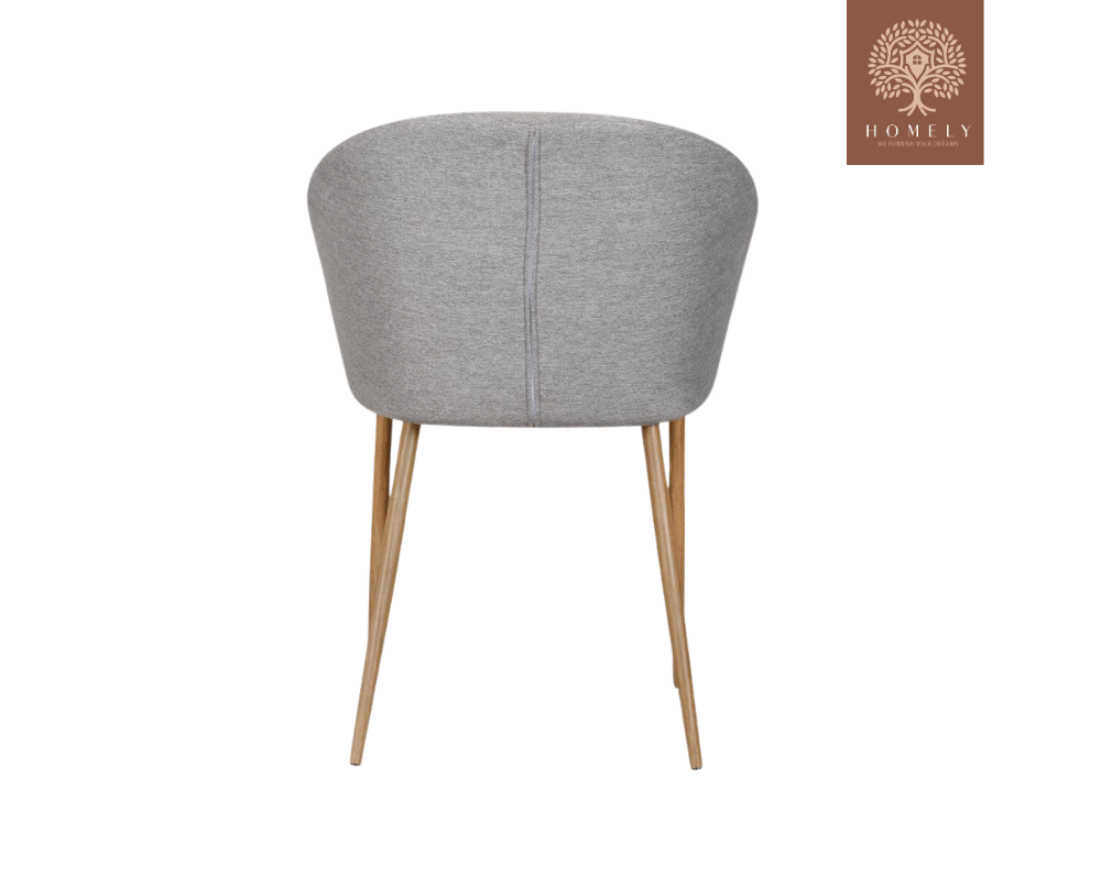 SNORI CHAISE MODERNE CAPITONNÉE EN VELOURS ANTI-TACHE PIEDS EN BOIS ROUGE