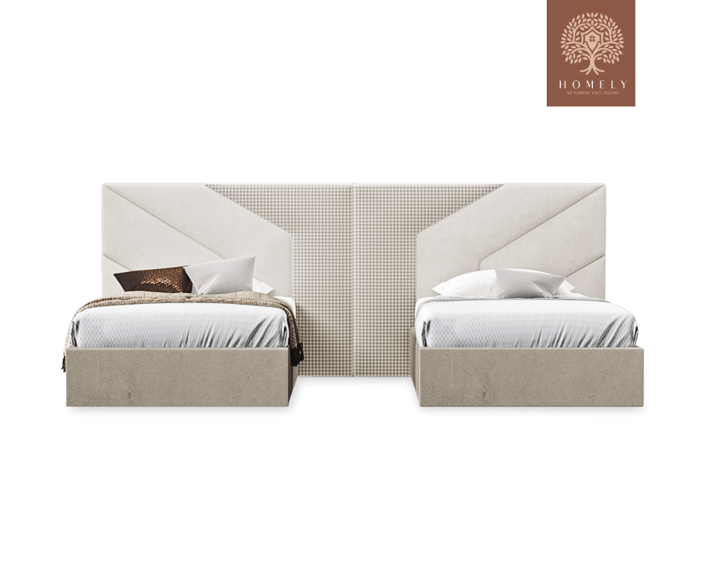 ELEGANCE LIT DOUBLE  AVEC TETE DE LIT XXL ET UNE  TABLE DE NUIT