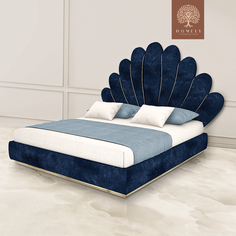 FLOWER| LIT DOUBLE EN TISSU ANTI-TACHES CAPITONNÉ