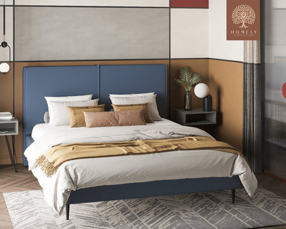 EBIE | LIT DOUBLE EN TISSU ANTI-TACHES CAPITONNÉ