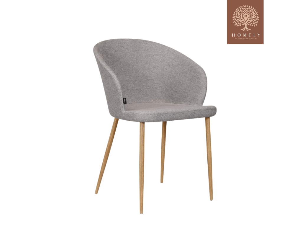 SNORI CHAISE MODERNE CAPITONNÉE EN VELOURS ANTI-TACHE PIEDS EN BOIS ROUGE