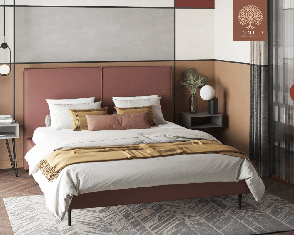 EBIE | LIT DOUBLE EN TISSU ANTI-TACHES CAPITONNÉ