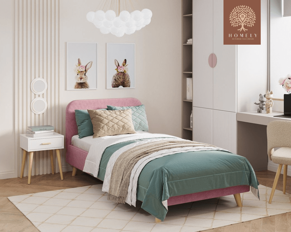 LIGHTSEY | LIT EN TISSU ANTI-TACHES CAPITONNÉ AVEC SOMMIER COFFRE