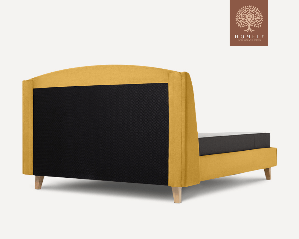 TAYLORY | LIT DOUBLE EN TISSU ANTI-TACHES CAPITONNÉ AVEC SOMMIER COFFRE