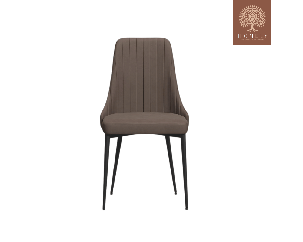 LAURA CHAISE MODERNE CAPITONNÉE EN VELOURS ANTI-TACHE PIEDS EN METAL